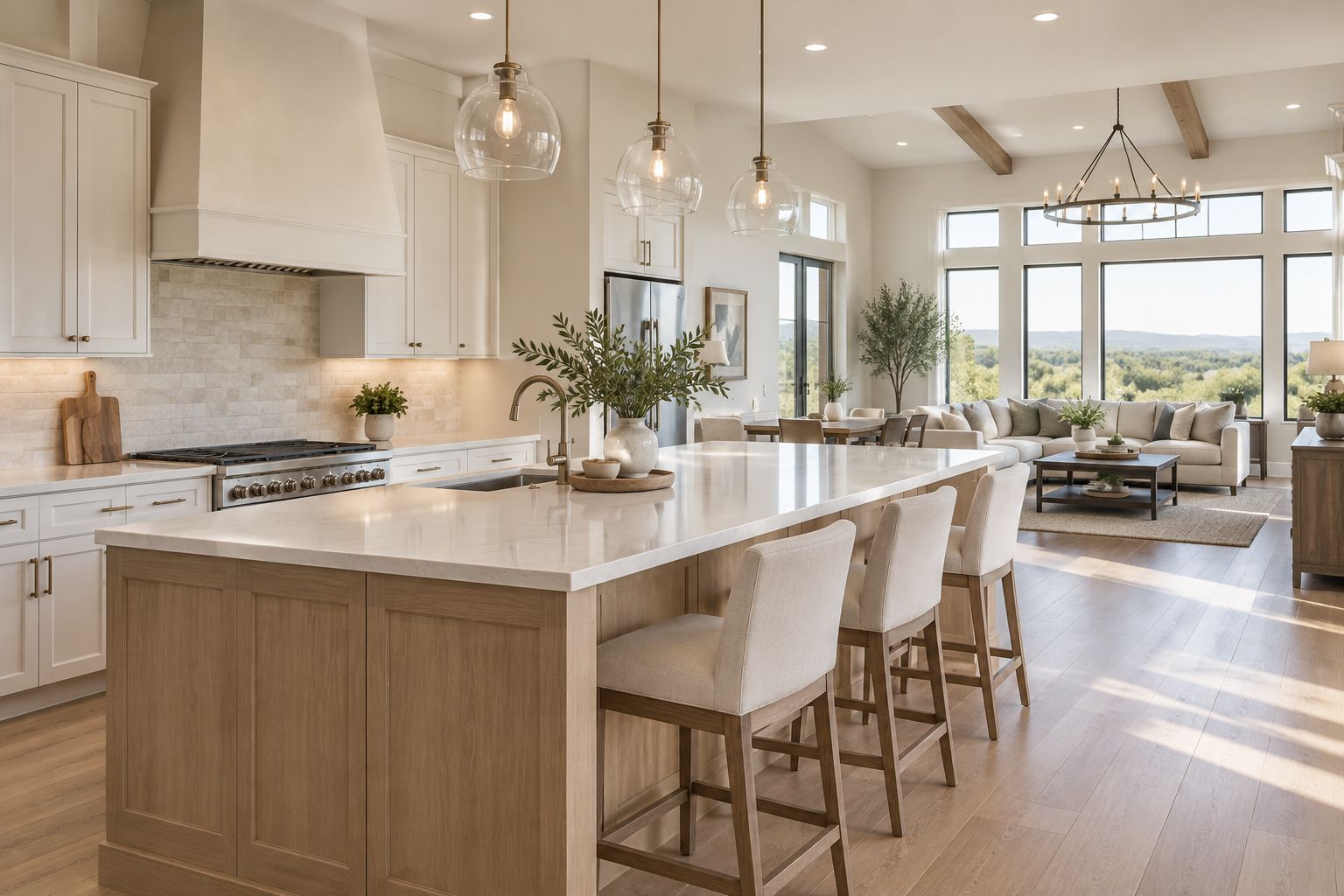 A bright San Antonio area home interior, illustrative